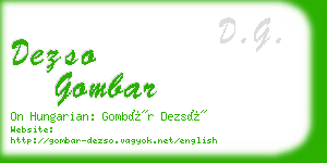 dezso gombar business card